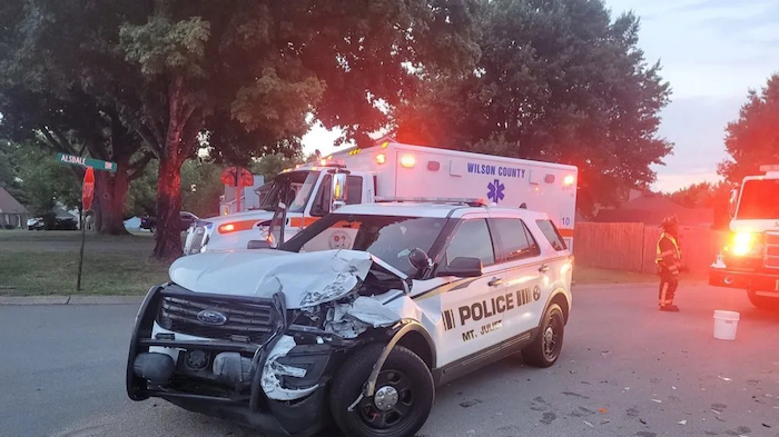 Mt Juliet Police Car Crash 1