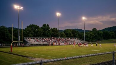 Friday night high school football under the lights in Middle Tennessee