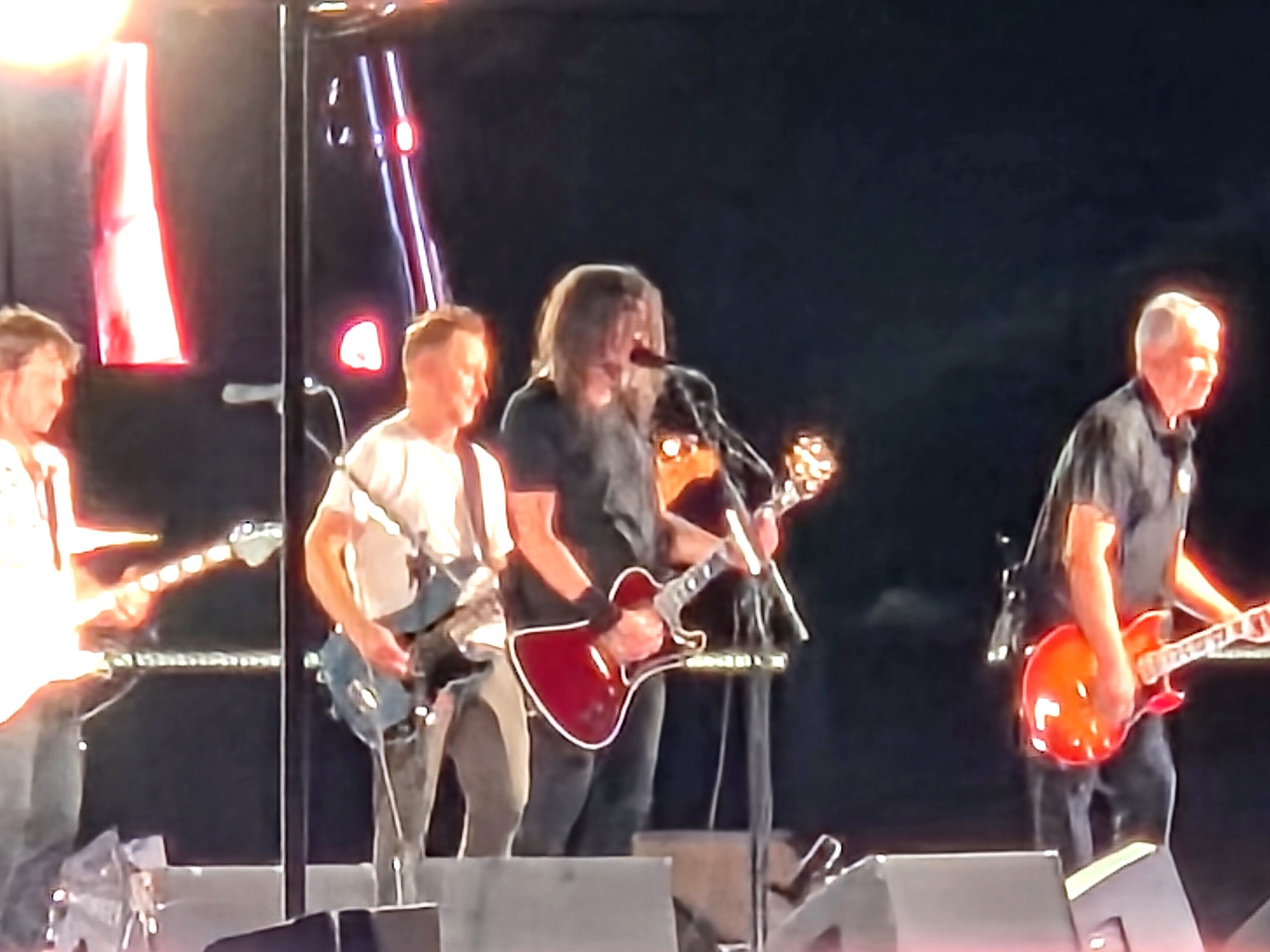 Foo Fighters on stage at Nissan Stadium on August 15, 2026, the last concert at the Nashville venue, a short drive from Mt. Juliet