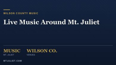 Illustrative J3 Media graphic for live music coverage in Mt. Juliet and Wilson County