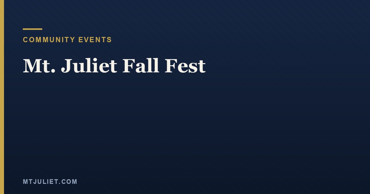 Mt. Juliet Fall Fest
