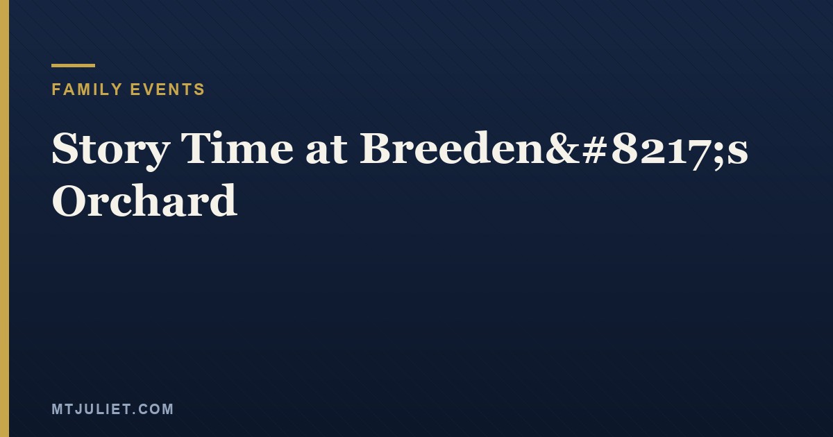 Story Time at Breeden’s Orchard
