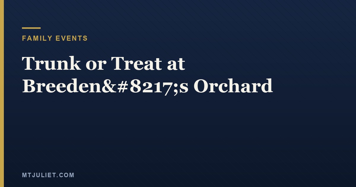 Trunk or Treat at Breeden’s Orchard