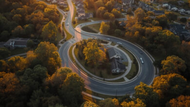 Aerial view of new roads and homes in a growing Middle Tennessee suburb (illustrative)